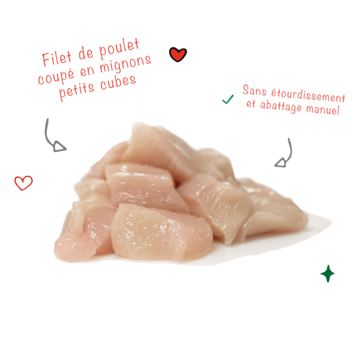 LE FILET DE POULET - COUPÉ EN CUBES