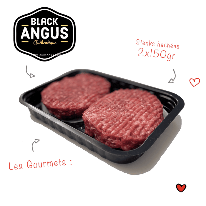 LES GOURMETS ANGUS - STEAKS HACHÉS 2 X 150GR
