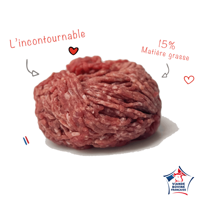 VIANDE HACHEE DE BOEUF - 15% MG 500GR
